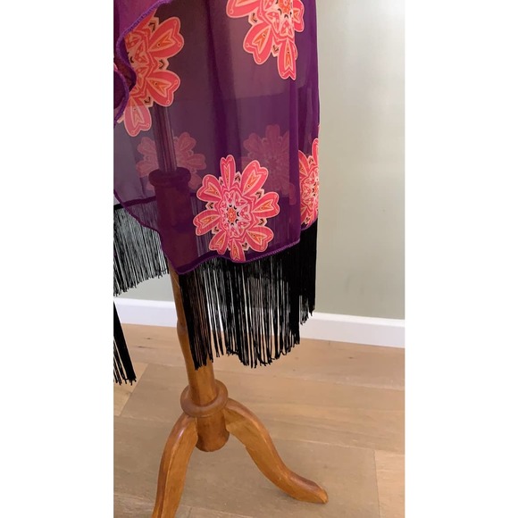 NWT Lularoe Monroe Floral Purple Pink S Boho Chic - Picture 2 of 5